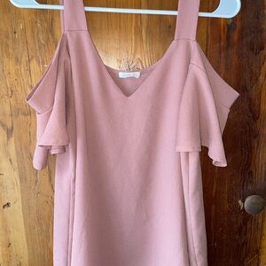 Sienna Sky Dusty Rose Cold-Shoulder Mini Dress